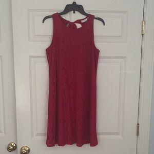 New York & Company Red Lace Mini Dress